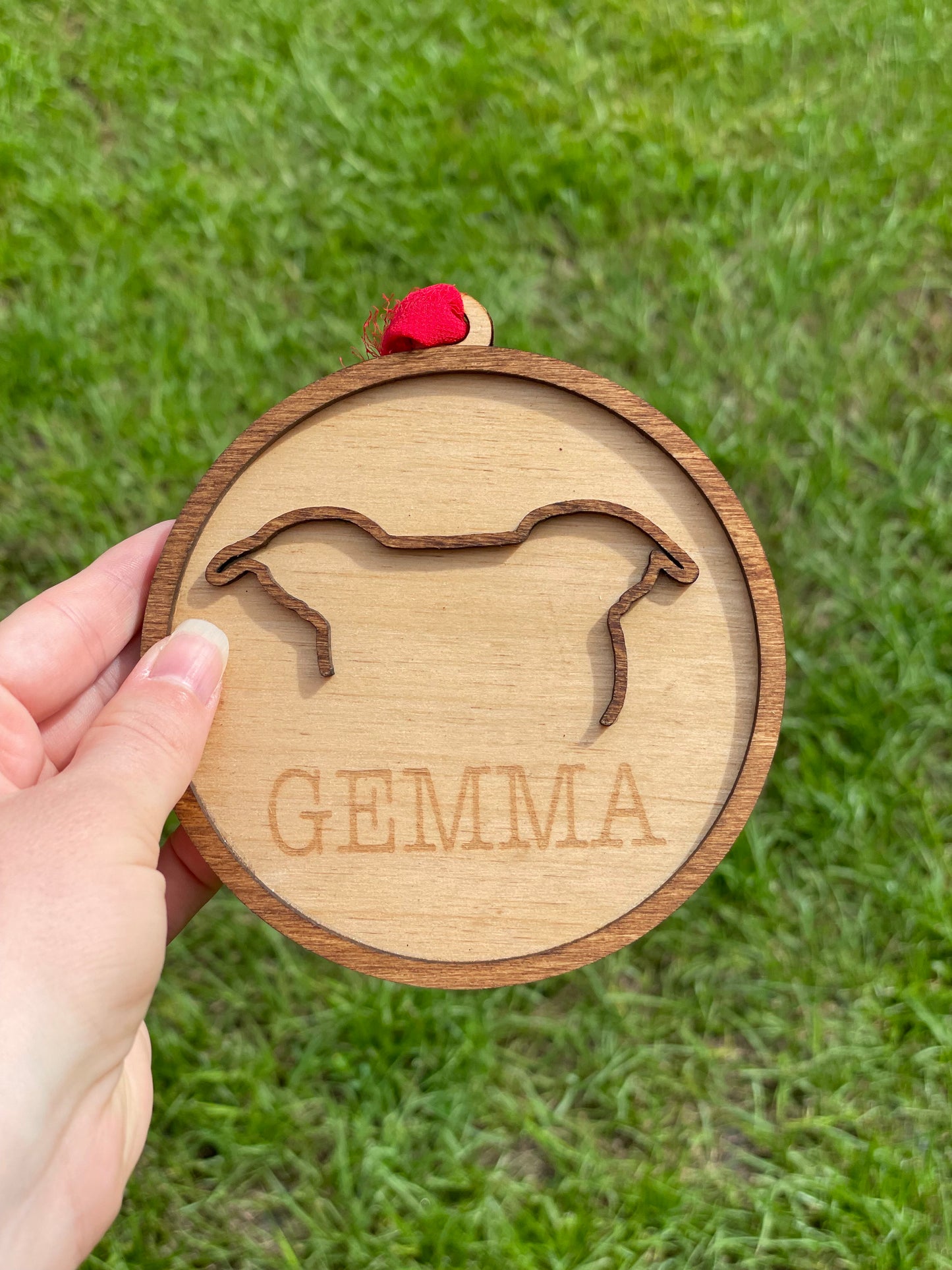 Dog Ear Outline Ornament