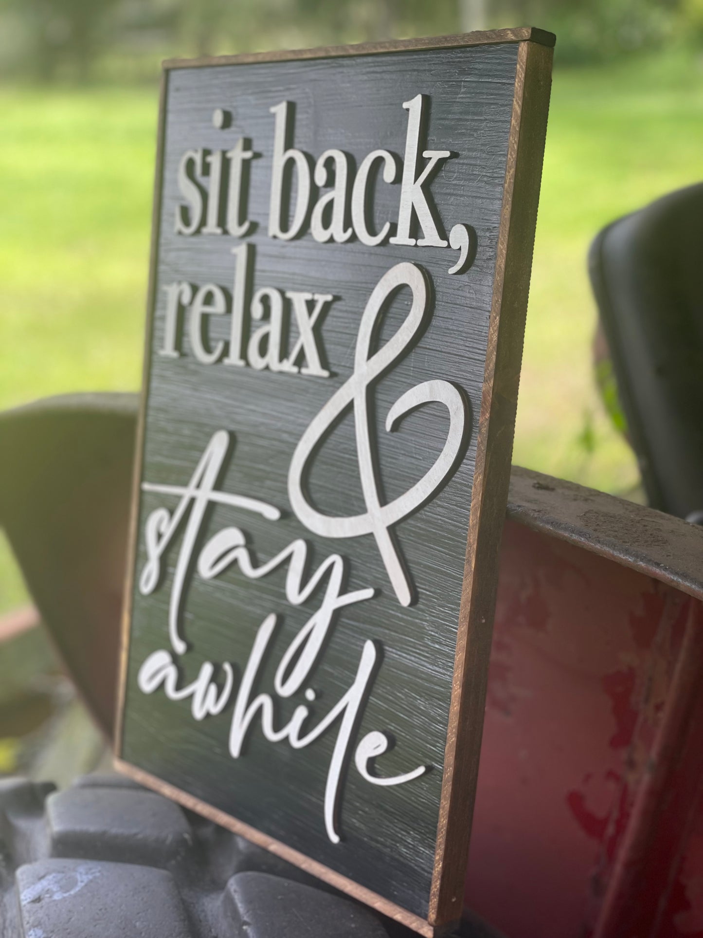 Sit & Stay Awhile Wall Hanger