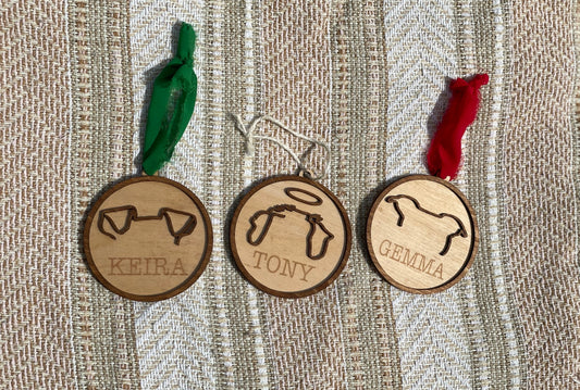 Dog Ear Outline Ornament