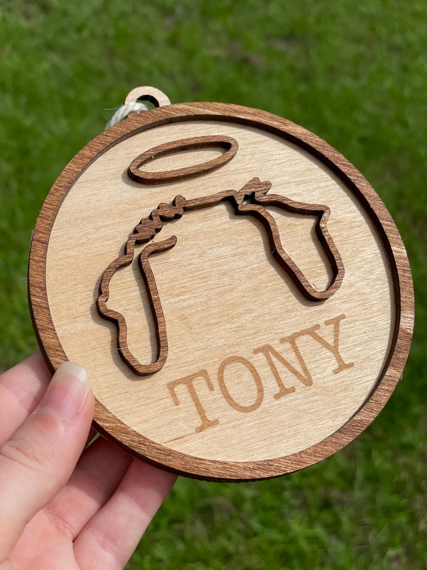 Dog Ear Outline Ornament