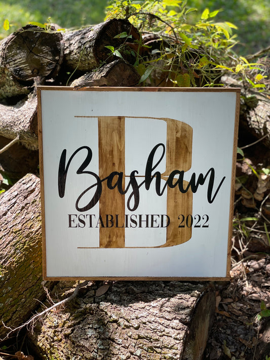 Personalized Last Name/Est. Hanger