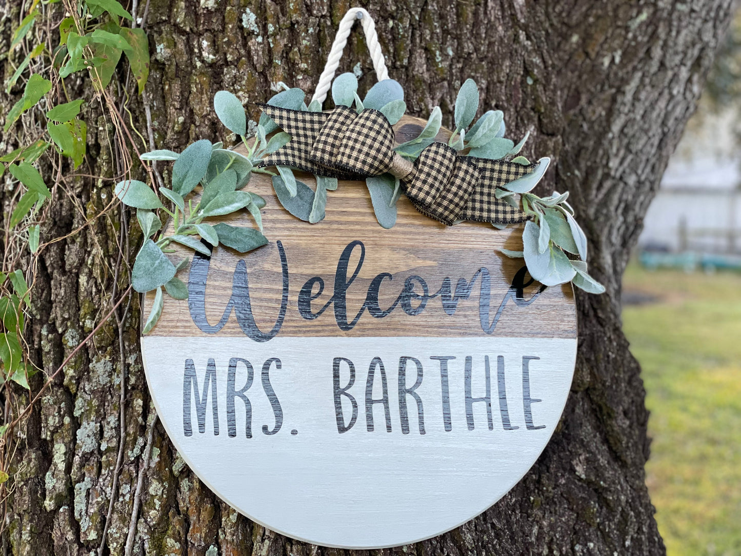 Welcome Teacher Name Door Hanger