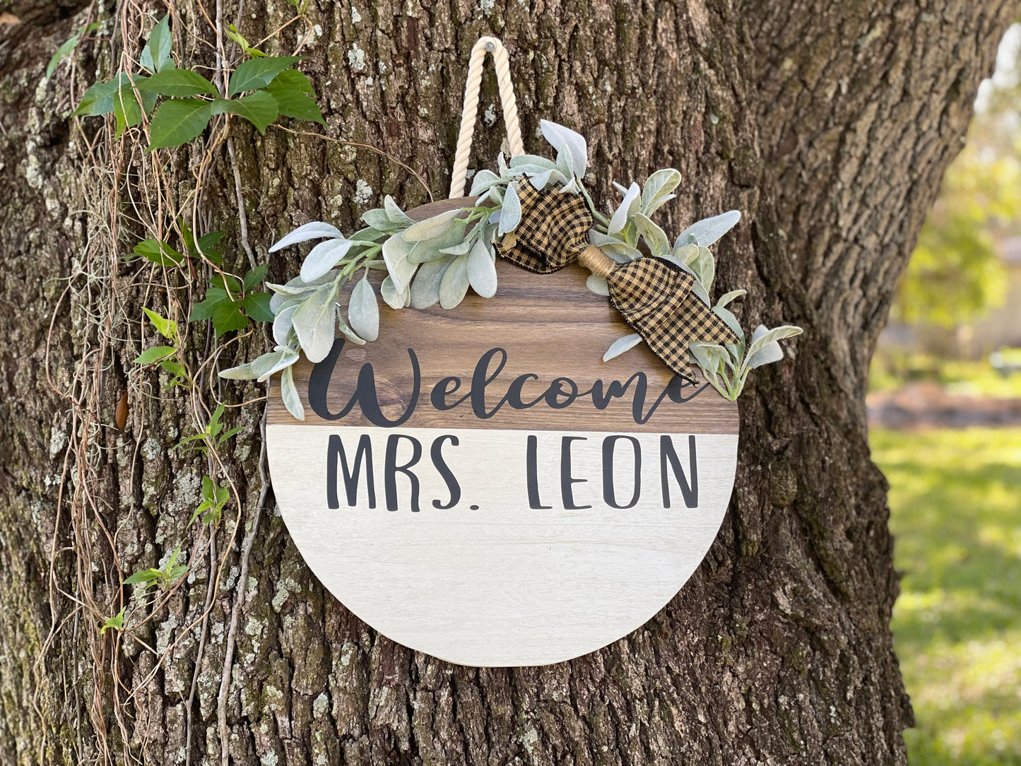 Welcome Teacher Name Door Hanger